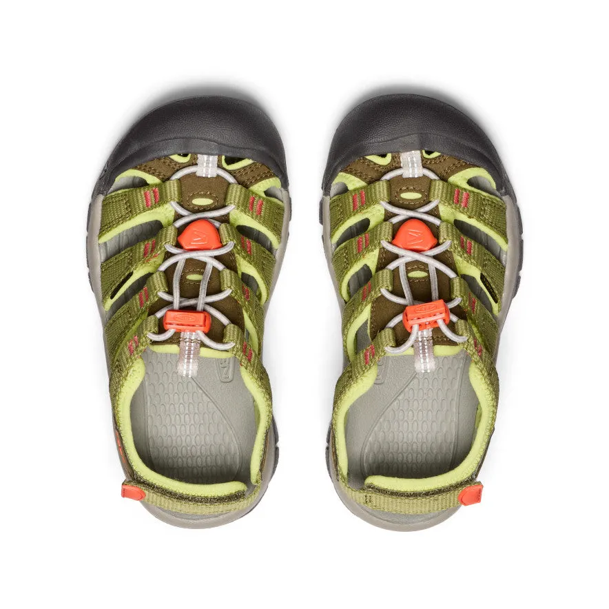 Little Kids' Newport Boundless Sandal  |  Dark Olive/Scarlet Ibis KEEN