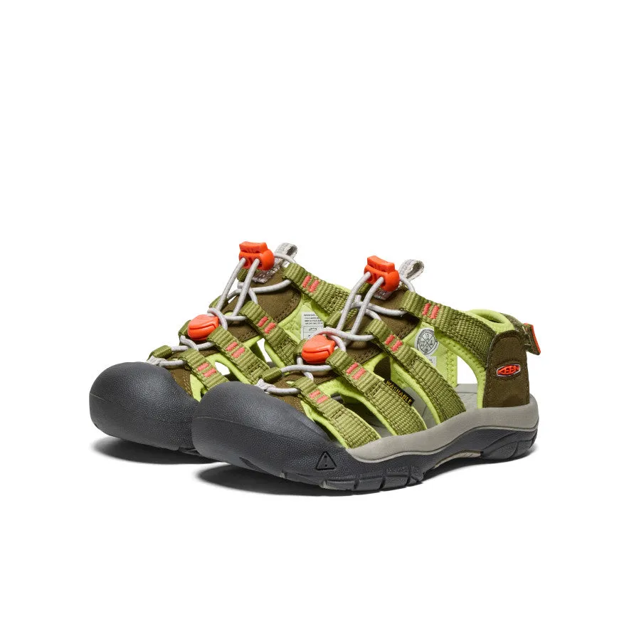 Little Kids' Newport Boundless Sandal  |  Dark Olive/Scarlet Ibis KEEN