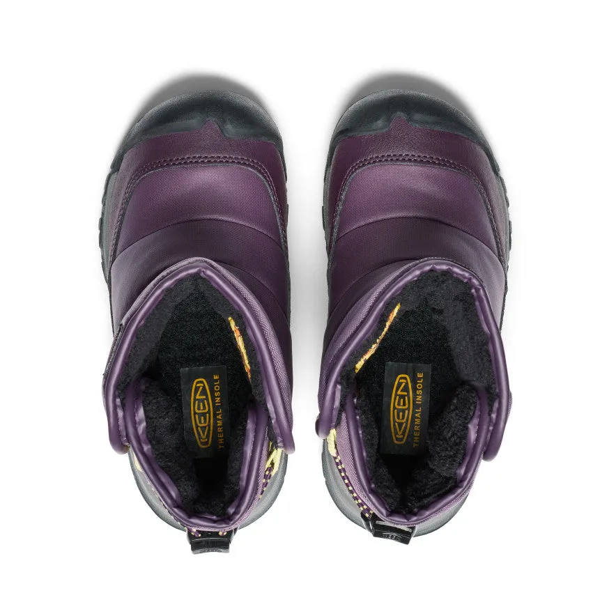 Little Kids' Puffrider Waterproof Winter Boot  |  Black Plum/Daiquiri Green KEEN