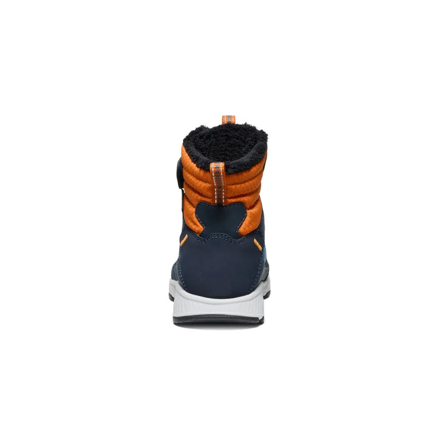 Little Kids' Skua Waterproof Winter Boot  |  Sky Captain/Gold Flame KEEN