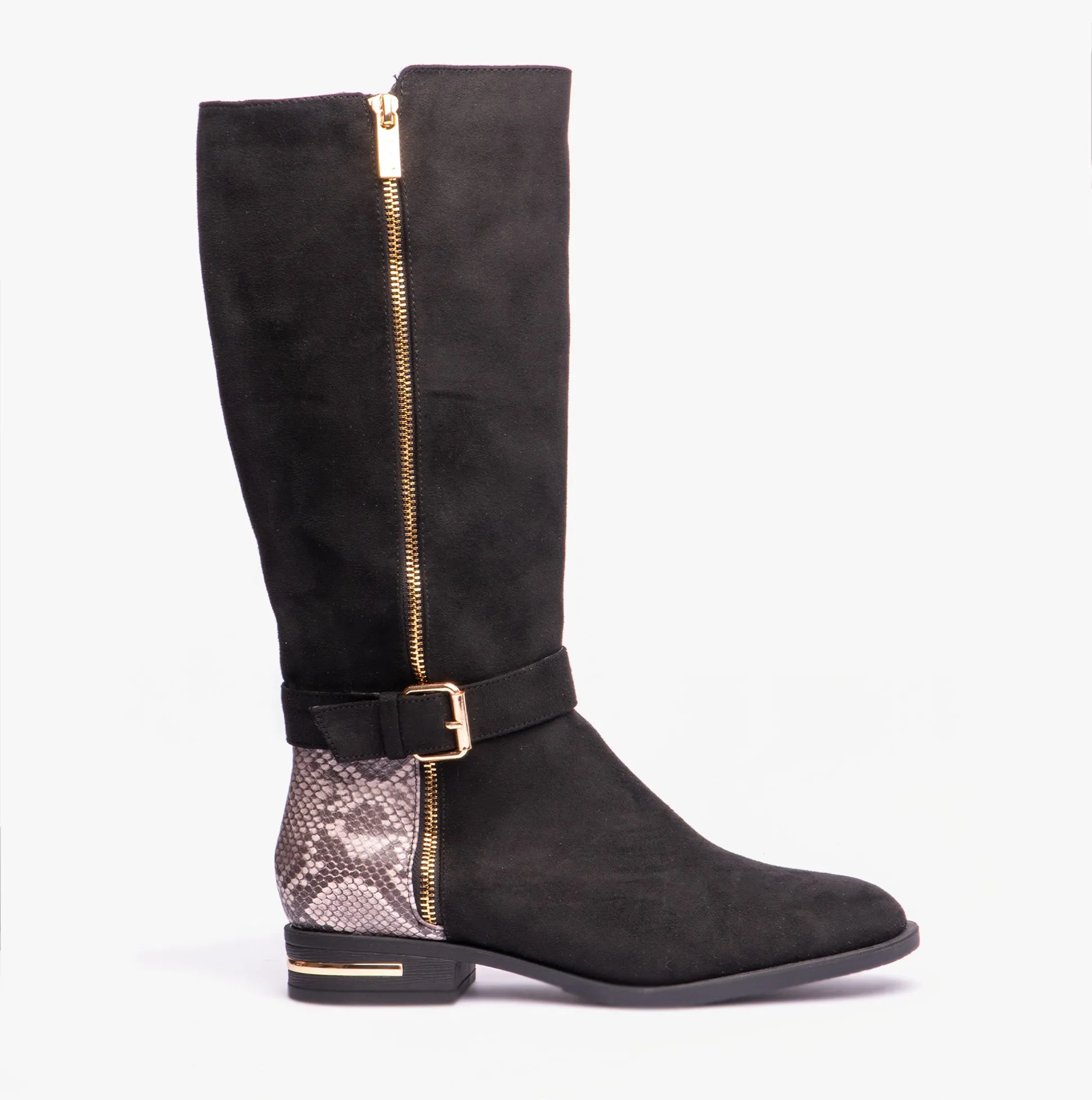 Lotus HARPER Womens Boots Black Microfibre/Snake