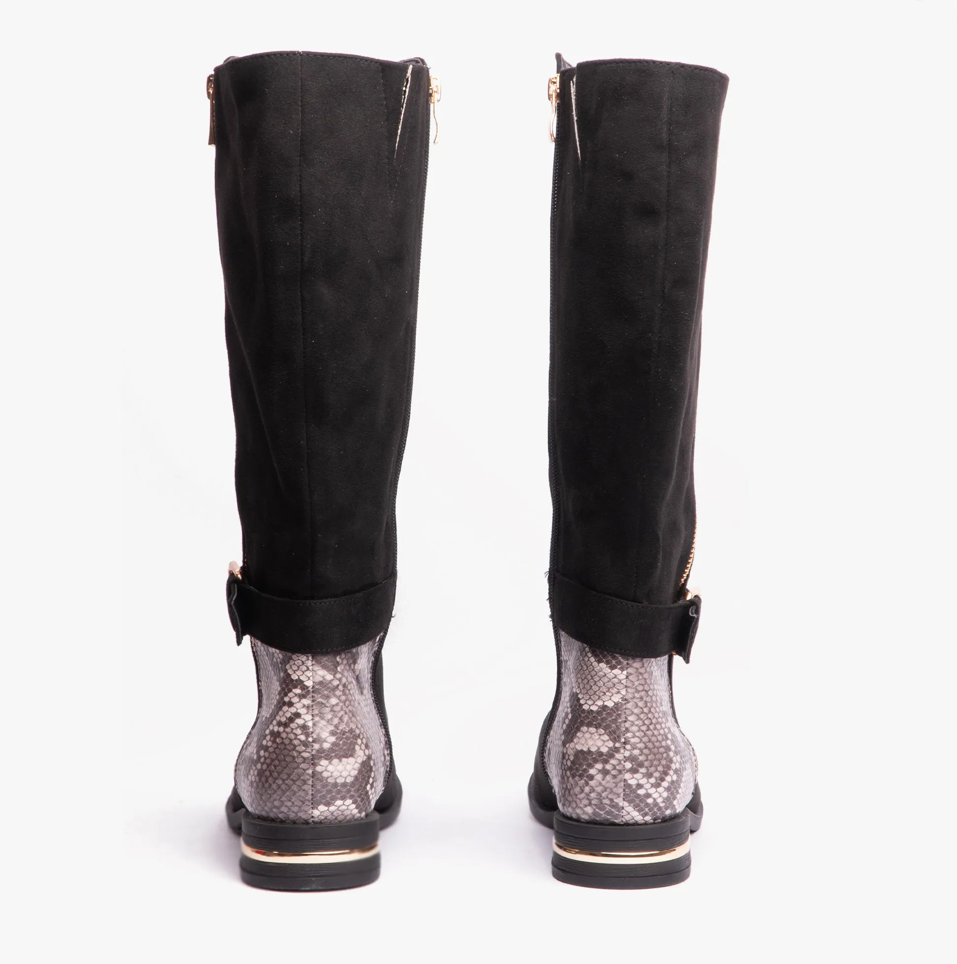 Lotus HARPER Womens Boots Black Microfibre/Snake