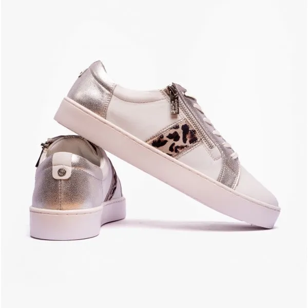 Lotus SAHARA Womens Casual Trainers White/Leopard