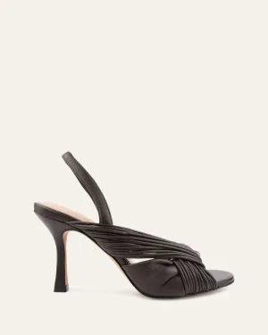 LUCKY HIGH HEEL SANDALS CACAO LEATHER Jo Mercer