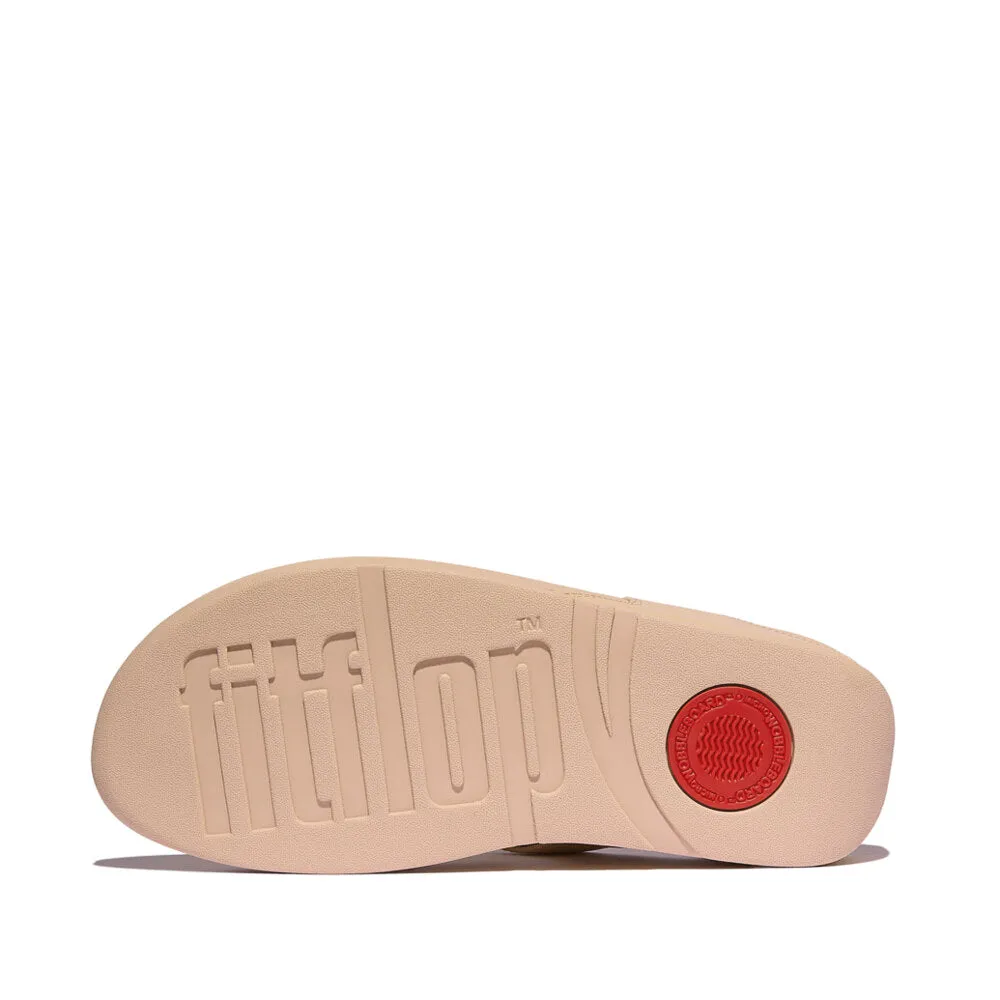 LULU LEATHER Womens Toe Post Sandals Sandy Beige
