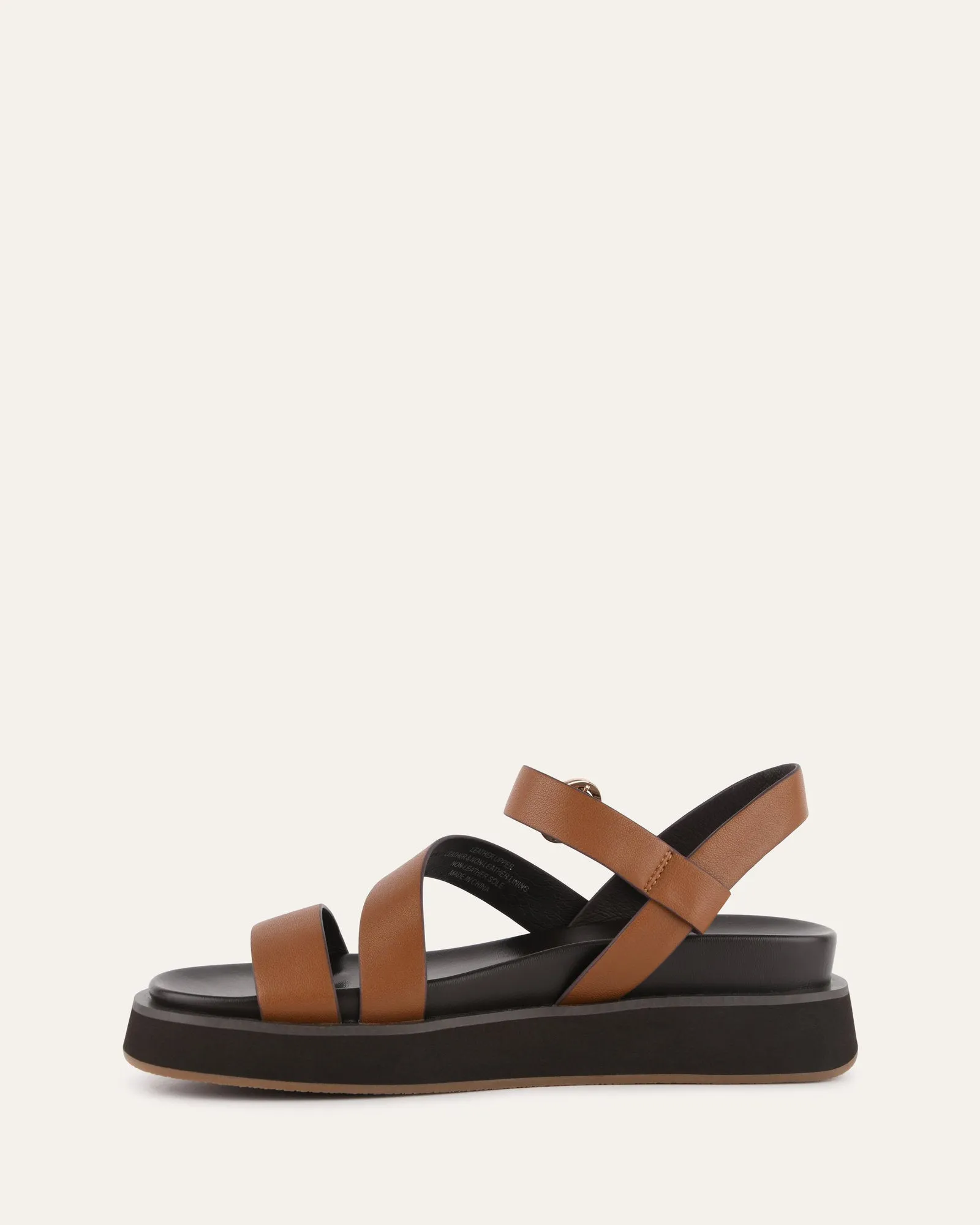 MARAIS FLAT SANDALS DARK TAN LEATHER Jo Mercer
