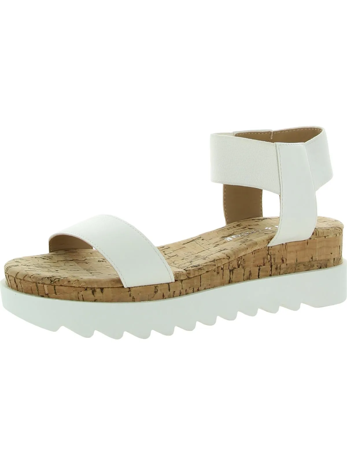 Melanyy Womens Laceless Open Toe Wedge Sandals