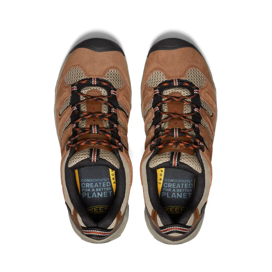 Men's Headout Waterproof Hiking Shoe  |  Bison/Fossil Orange KEEN