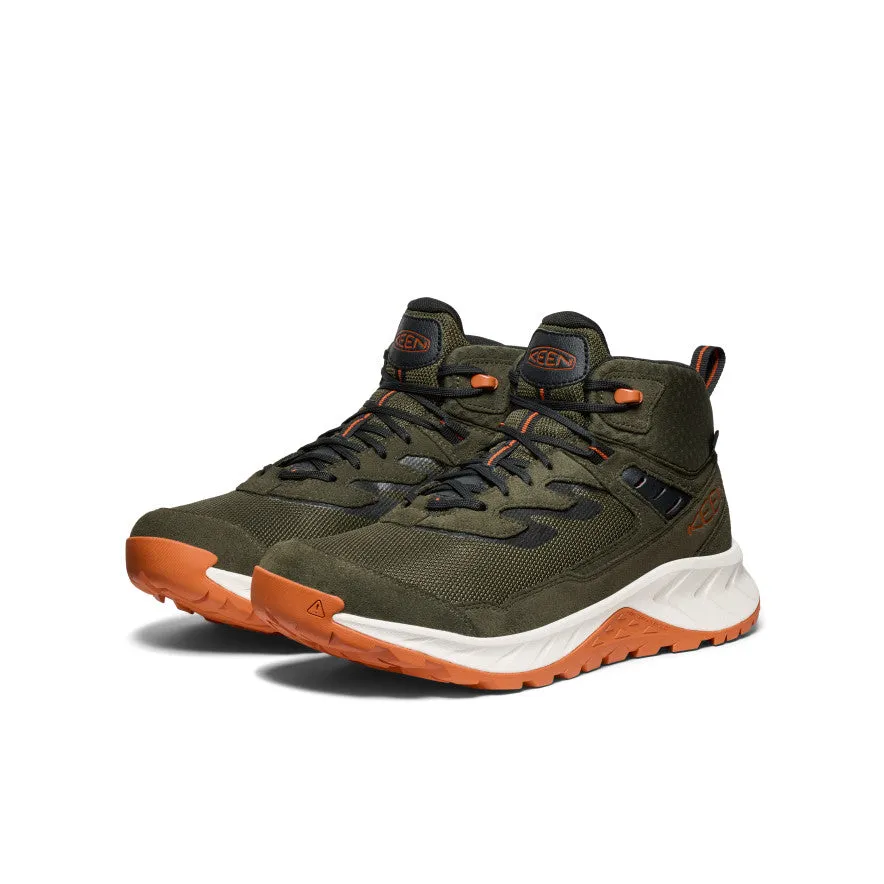 Men's Hightrail Waterproof Hiking Boot  |  Forest Night/Gold Flame KEEN