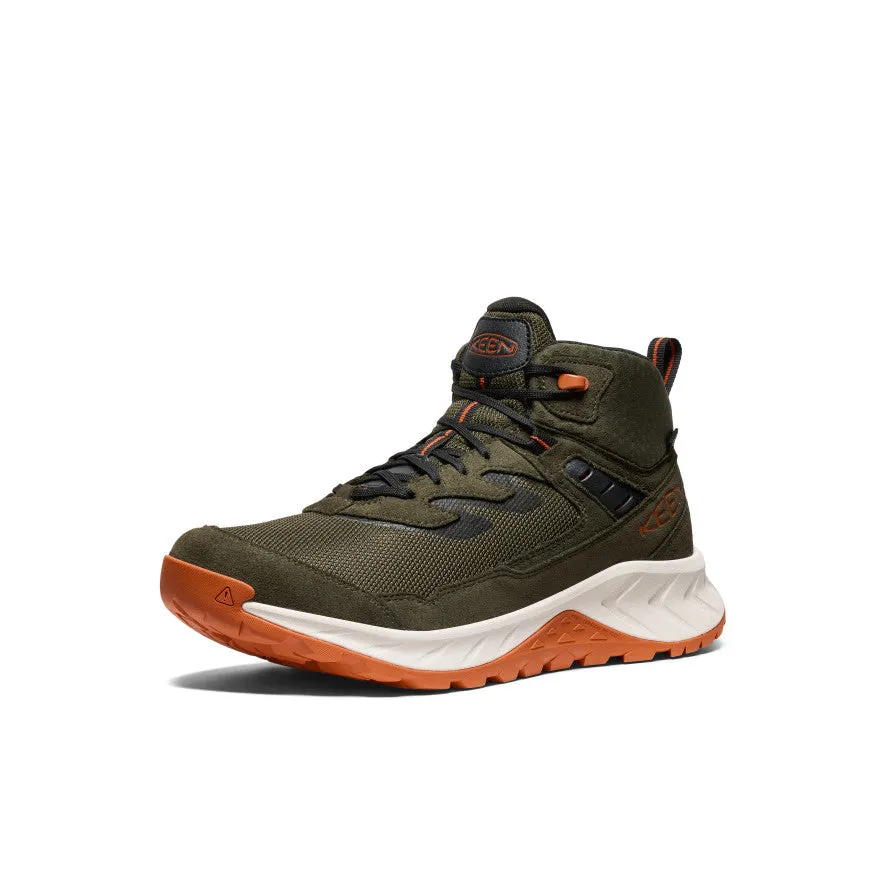 Men's Hightrail Waterproof Hiking Boot  |  Forest Night/Gold Flame KEEN
