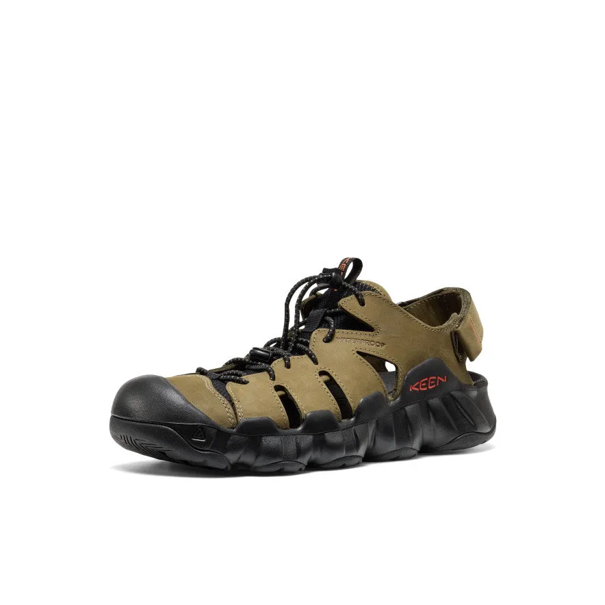 Men's Hyperport Fisherman Leather Sandal  |  Dark Olive/Black KEEN
