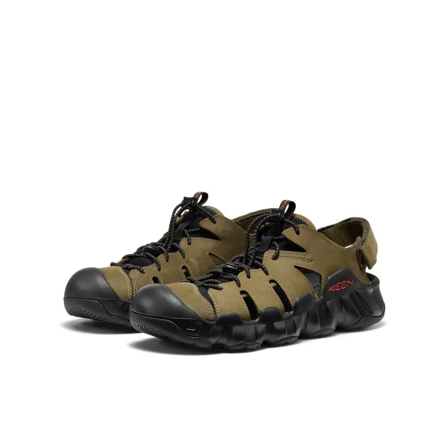 Men's Hyperport Fisherman Leather Sandal  |  Dark Olive/Black KEEN