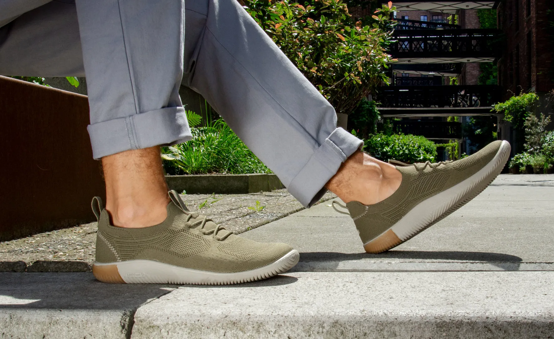 Men's KNX Knit Sneaker  |  Martini Olive/Plaza Taupe KEEN