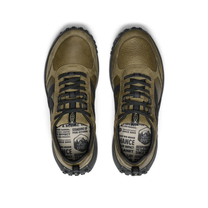 Men's KS86 Leather Sneaker  |  Dark Olive/Black KEEN