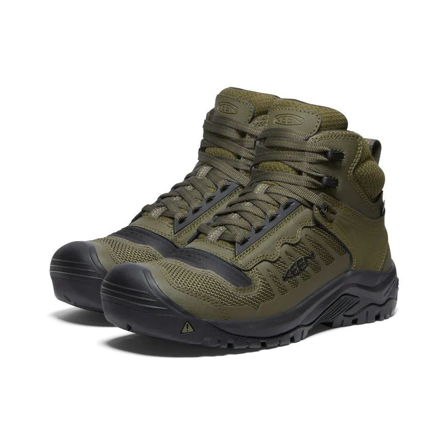 Men's Reno Waterproof Mid (Soft Toe)  |  Dark Olive/Black KEEN