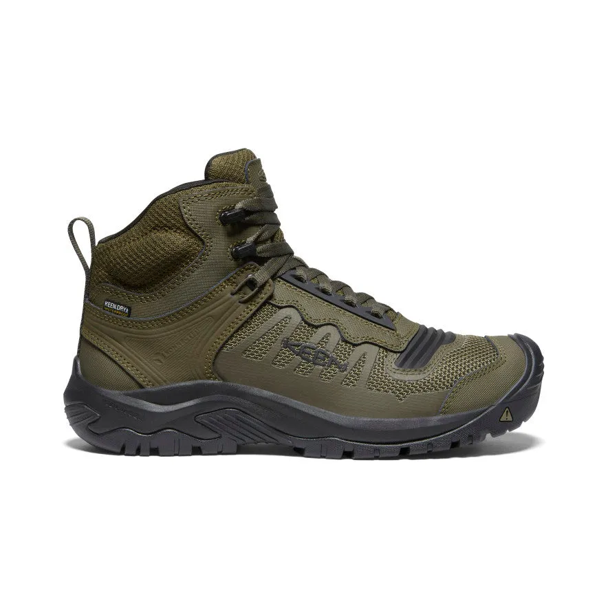 Men's Reno Waterproof Mid (Soft Toe)  |  Dark Olive/Black KEEN