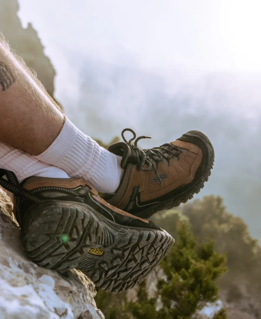 Men's Targhee IV Wide Waterproof Hiking Shoe  |  Sea Turtle/Roasted Pecan KEEN
