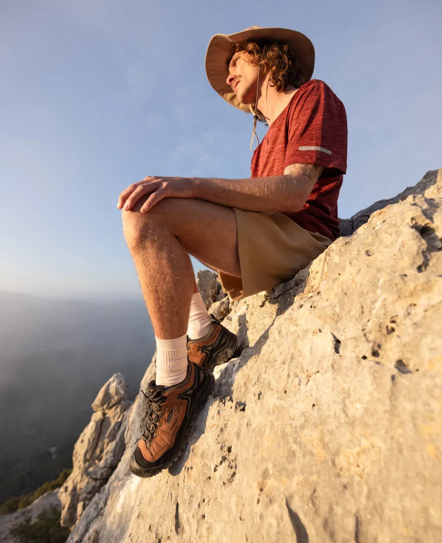 Men's Targhee IV Wide Waterproof Hiking Shoe  |  Sea Turtle/Roasted Pecan KEEN