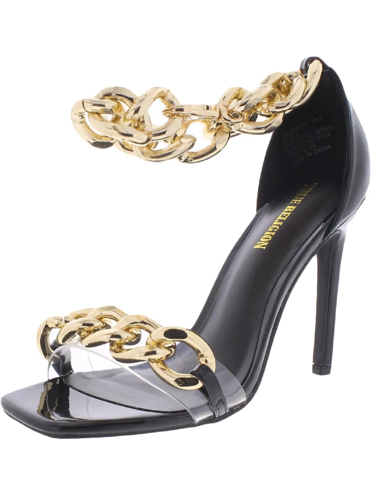 Milagros Womens Faux Leather Ankle Wrap Evening Sandals