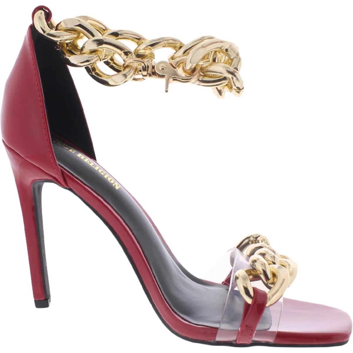 Milagros Womens Faux Leather Ankle Wrap Evening Sandals