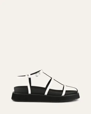 MINA FLAT SANDALS WHITE MULTI Jo Mercer