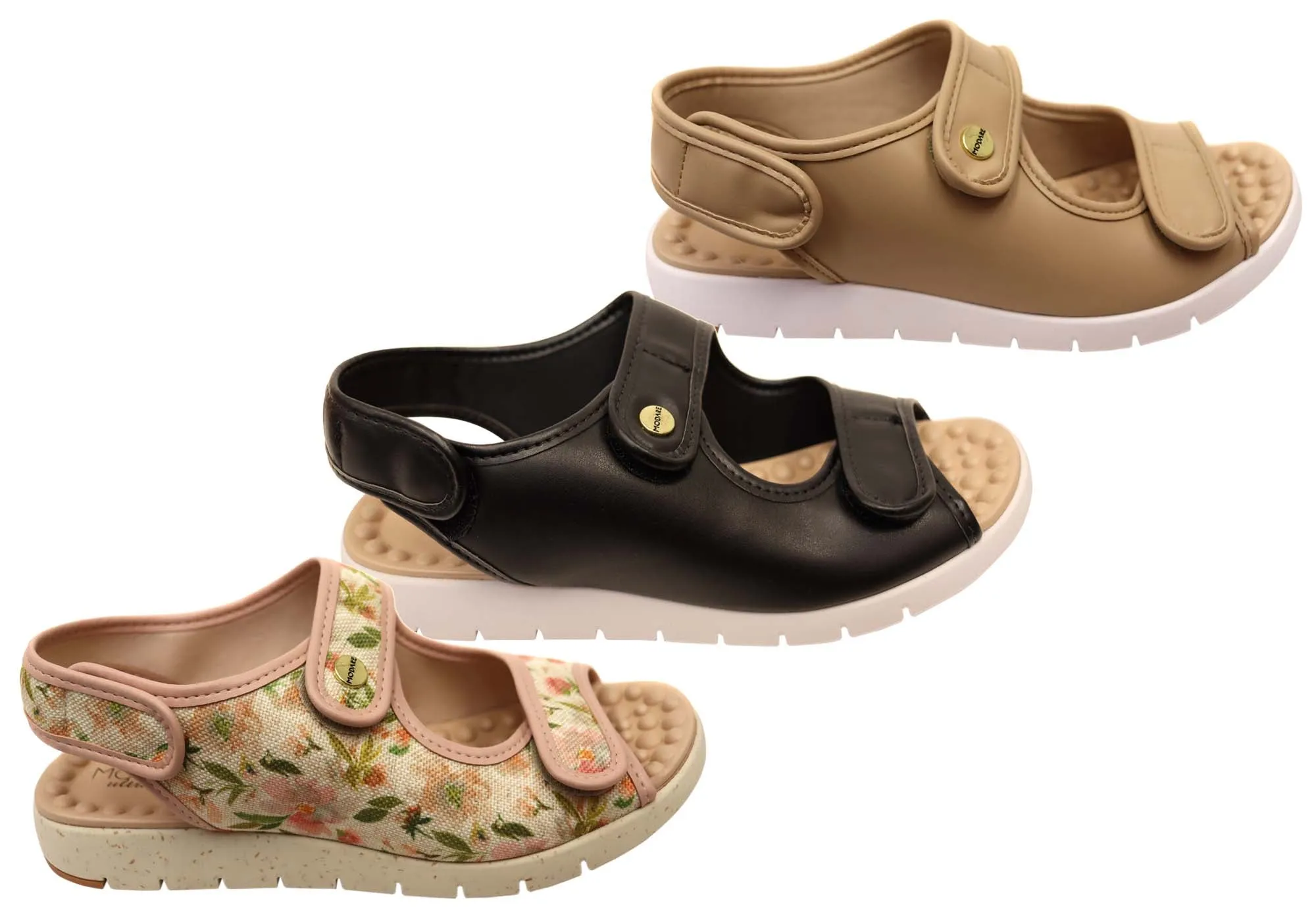 Modare Ultraconforto Ninia Womens Comfort Sandals With Massage Balls