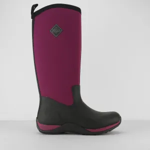 Muck Boots ARCTIC ADVENTURE Womens Rubber Wellington Boots Black/Maroon