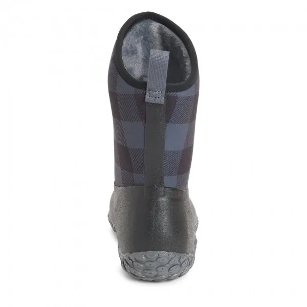 Muck Boots MUCKSTER II MID Womens Rubber Boots Black/Grey Plaid