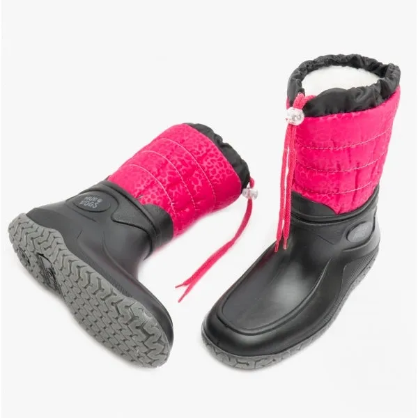 Mud Dogs NORDIC Womens Boots Black/Pink Leopard
