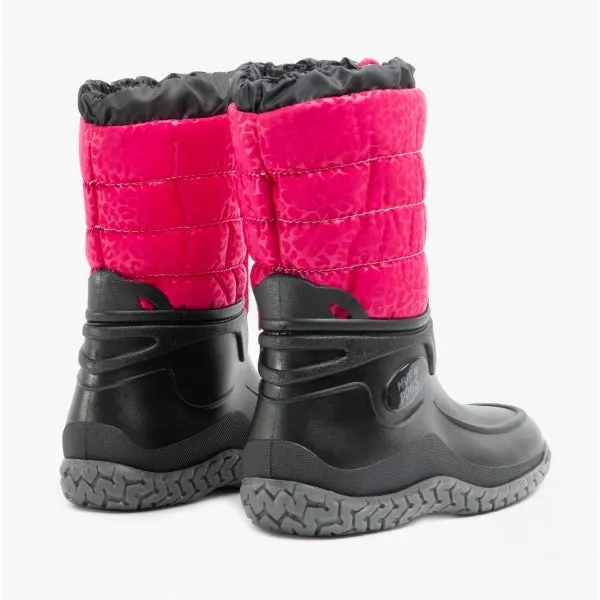 Mud Dogs NORDIC Womens Boots Black/Pink Leopard