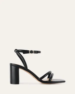 NINO HIGH HEEL SANDALS BLACK LEATHER Jo Mercer