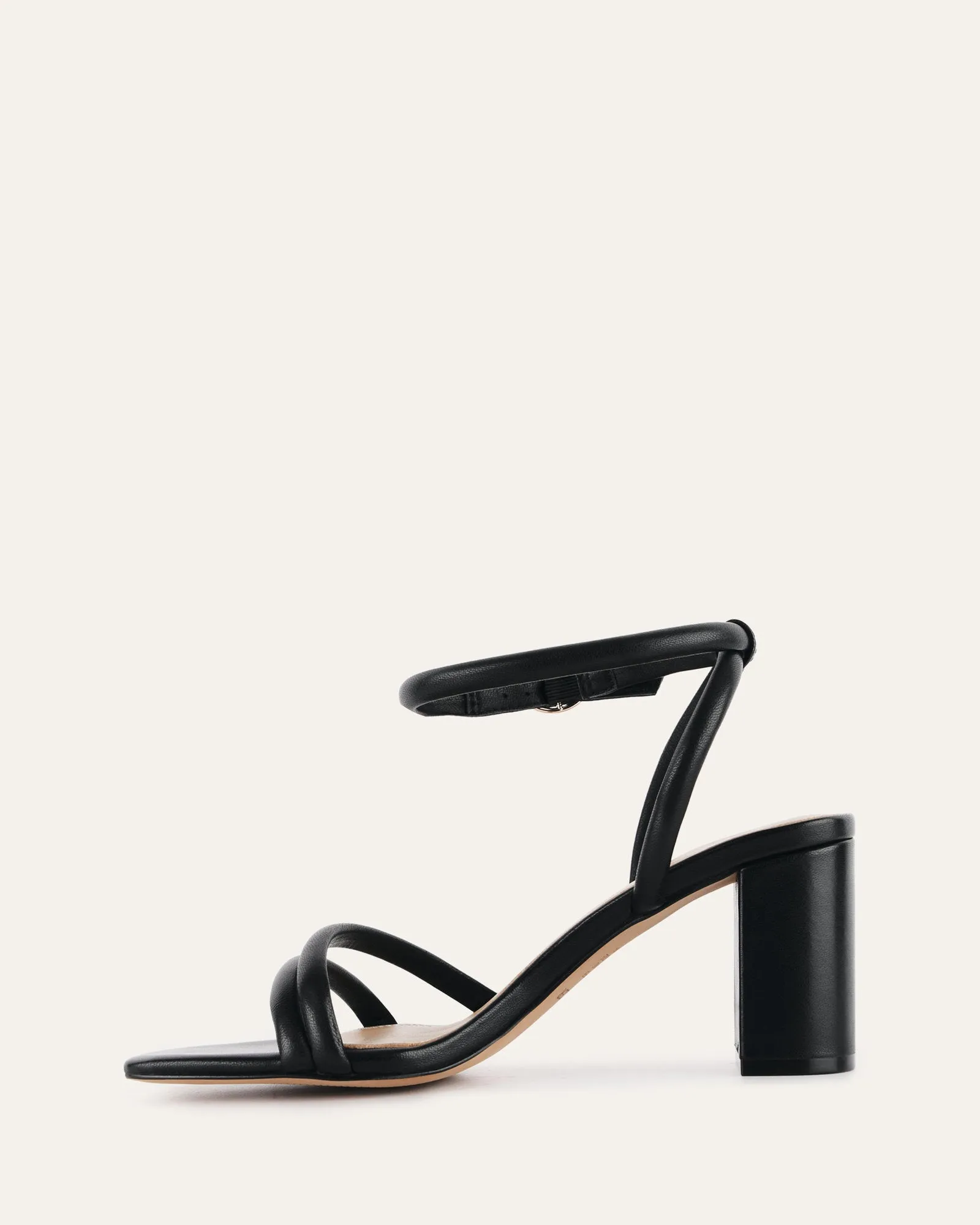 NINO HIGH HEEL SANDALS BLACK LEATHER Jo Mercer