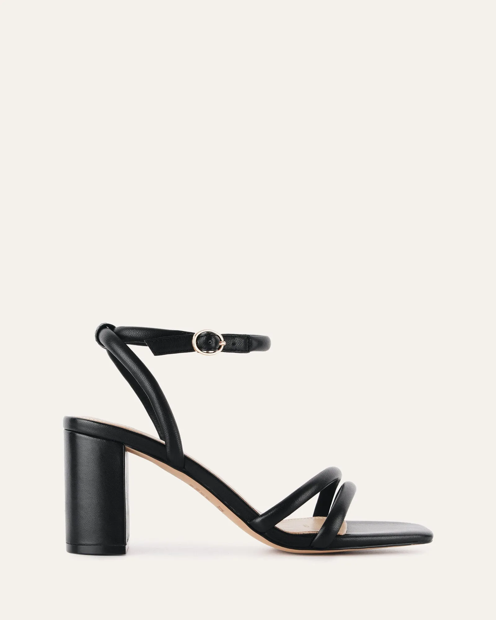 NINO HIGH HEEL SANDALS BLACK LEATHER Jo Mercer