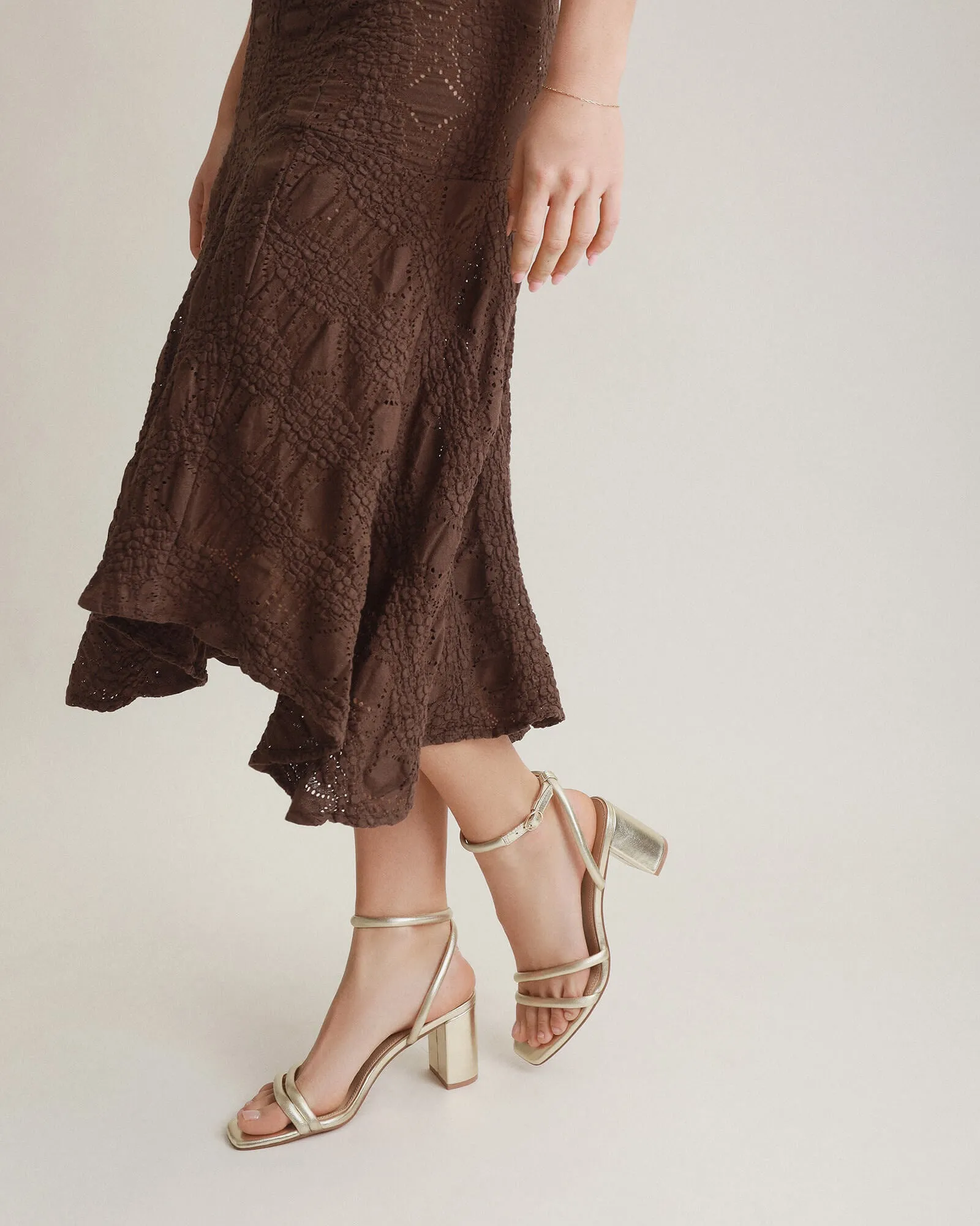 NINO HIGH HEEL SANDALS SOFT GOLD LEATHER Jo Mercer