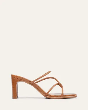 NOVI MID HEEL SANDALS TAN LEATHER Jo Mercer