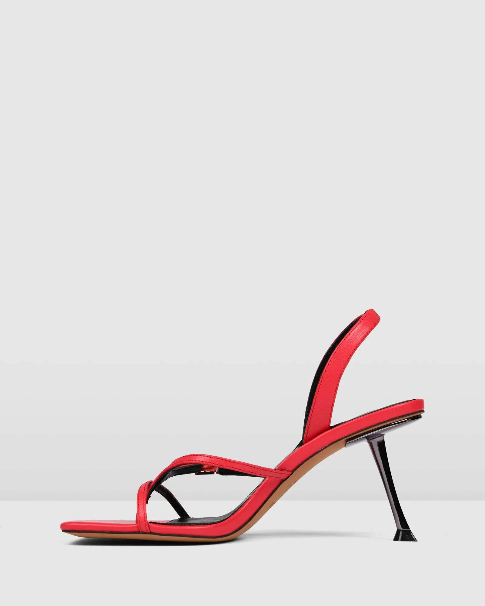 OLYSSA HIGH HEEL SANDALS HOT PINK LEATHER Jo Mercer