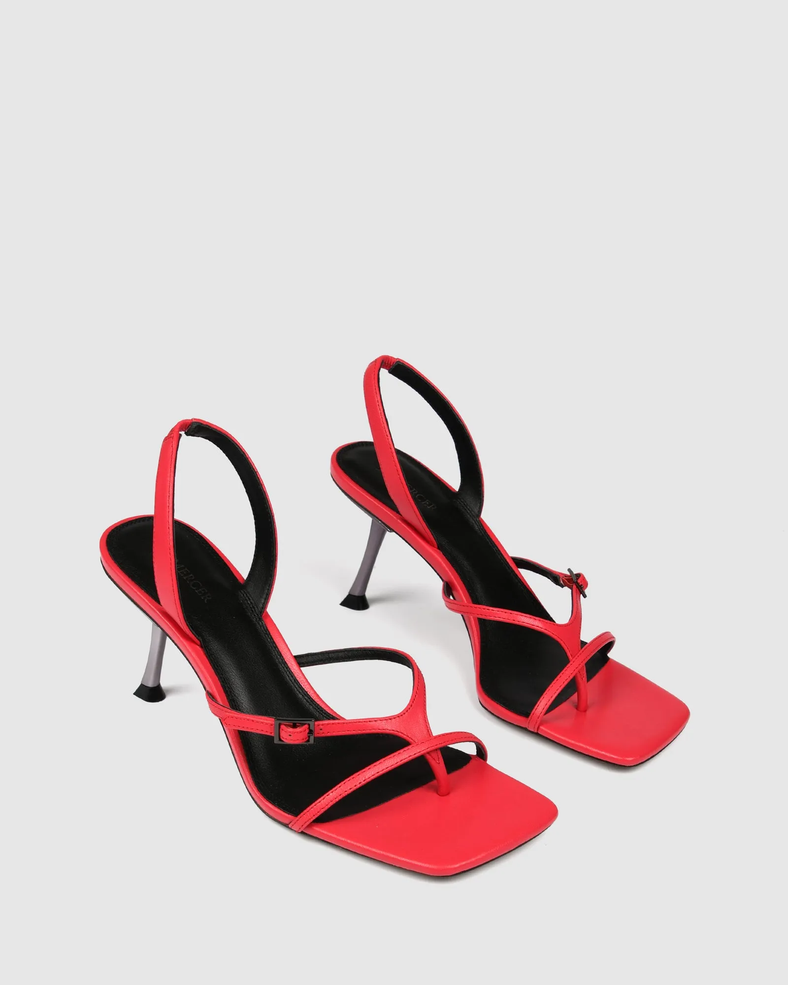 OLYSSA HIGH HEEL SANDALS HOT PINK LEATHER Jo Mercer