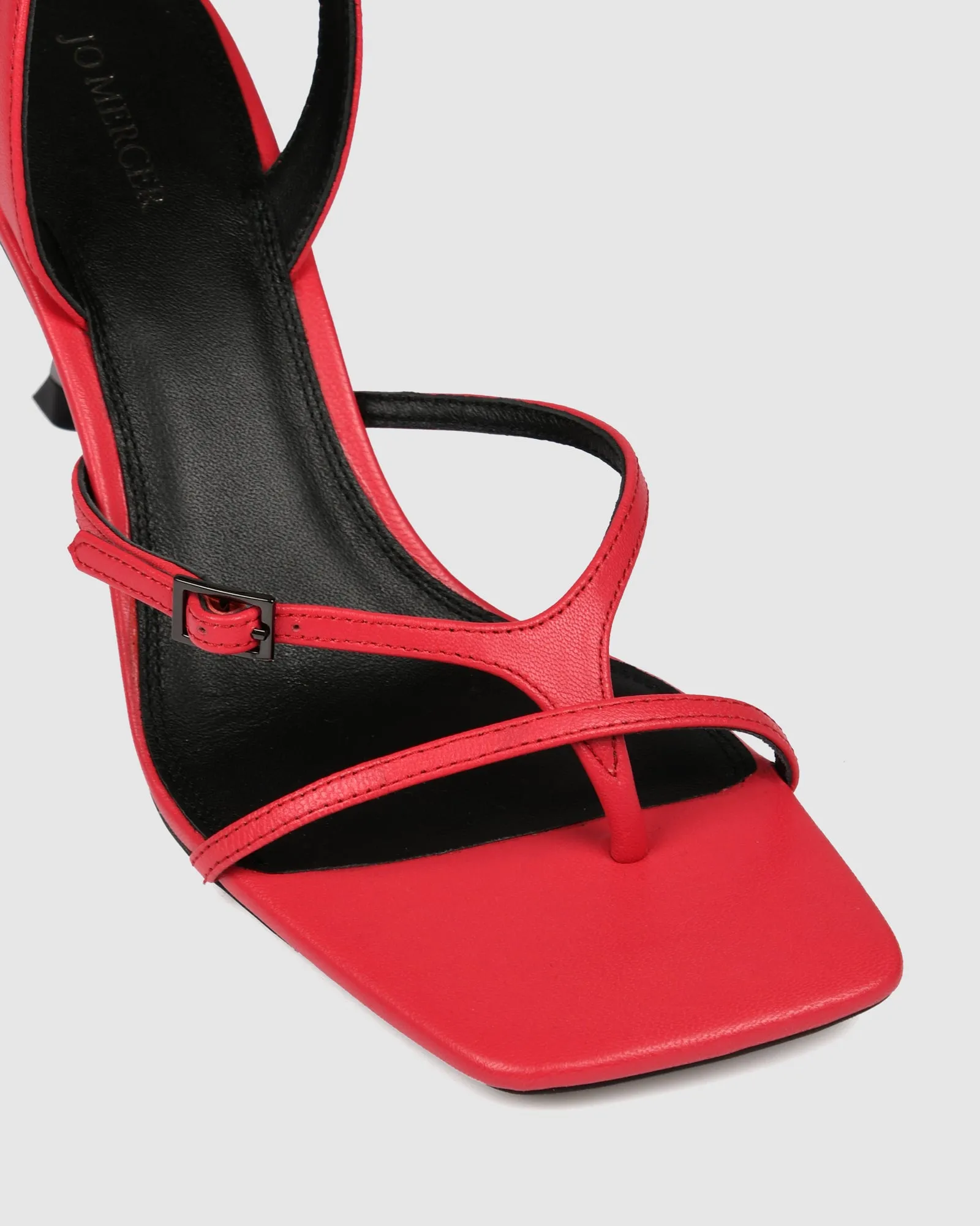OLYSSA HIGH HEEL SANDALS HOT PINK LEATHER Jo Mercer