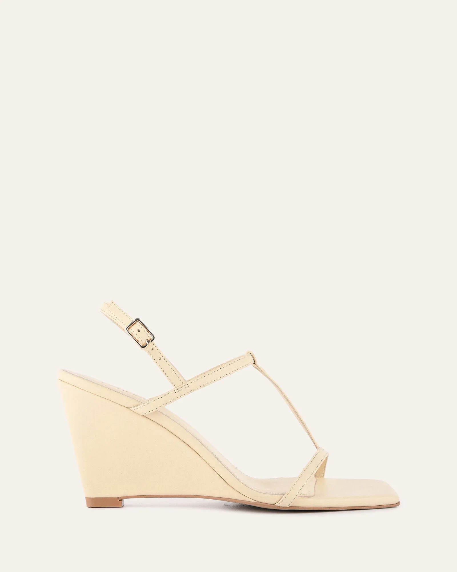 OPHELIA MID HEEL WEDGES BUTTER LEATHER Jo Mercer