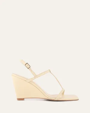 OPHELIA MID HEEL WEDGES BUTTER LEATHER Jo Mercer