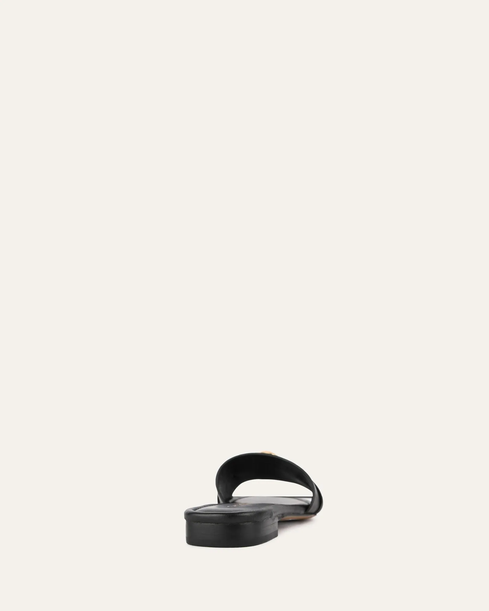 PABLO FLAT SLIDE BLACK LEATHER Jo Mercer