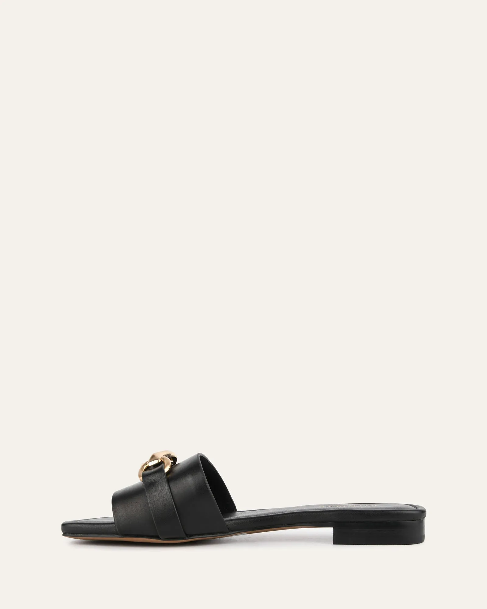 PABLO FLAT SLIDE BLACK LEATHER Jo Mercer