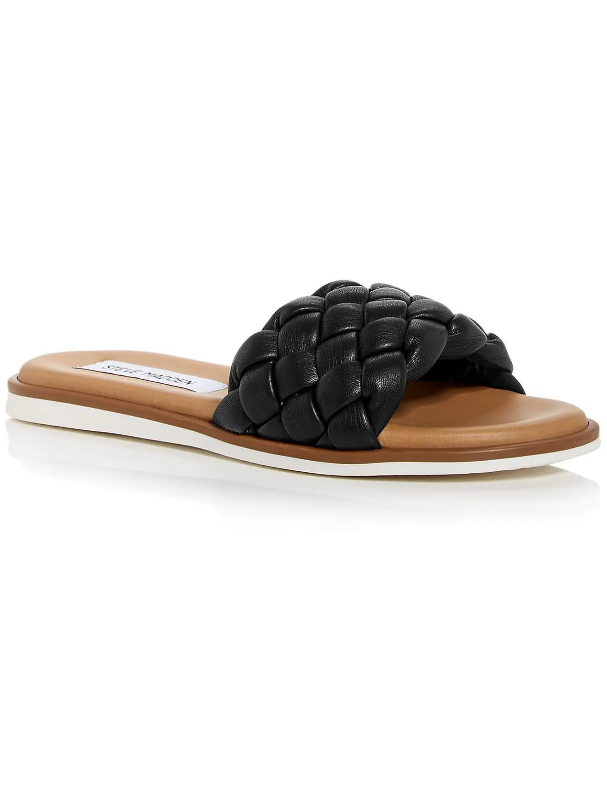 Paislee Womens Braided Open Toe Slide Sandals