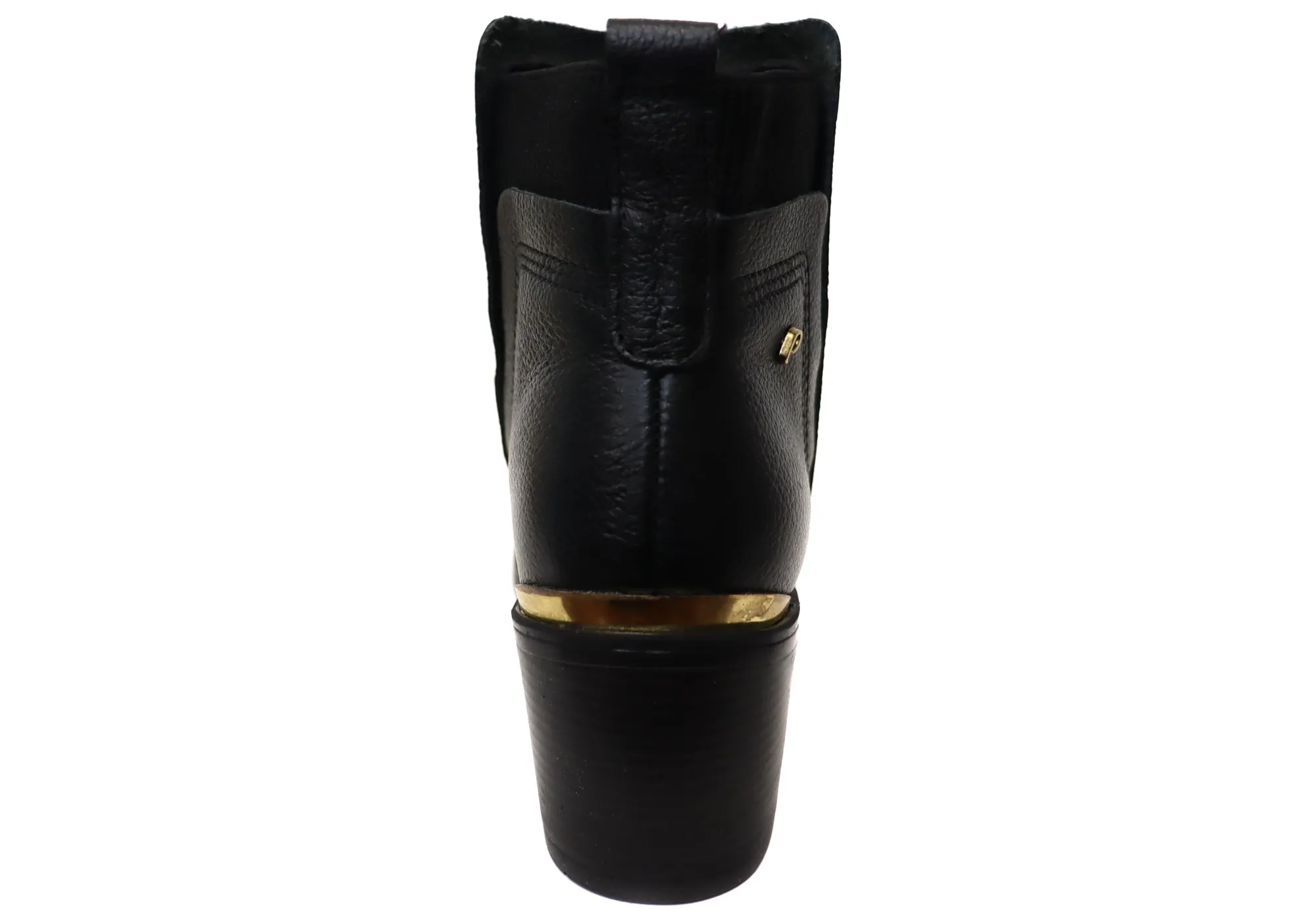 Pegada Lane Womens Mid Heel Leather Ankle Boots Made In Brazil