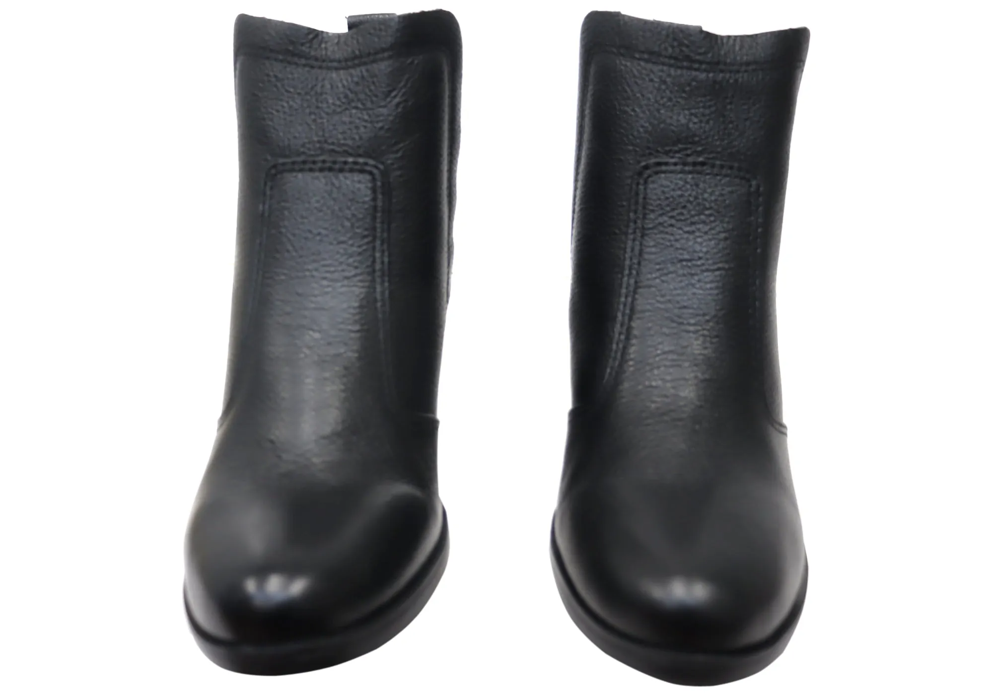 Pegada Lane Womens Mid Heel Leather Ankle Boots Made In Brazil