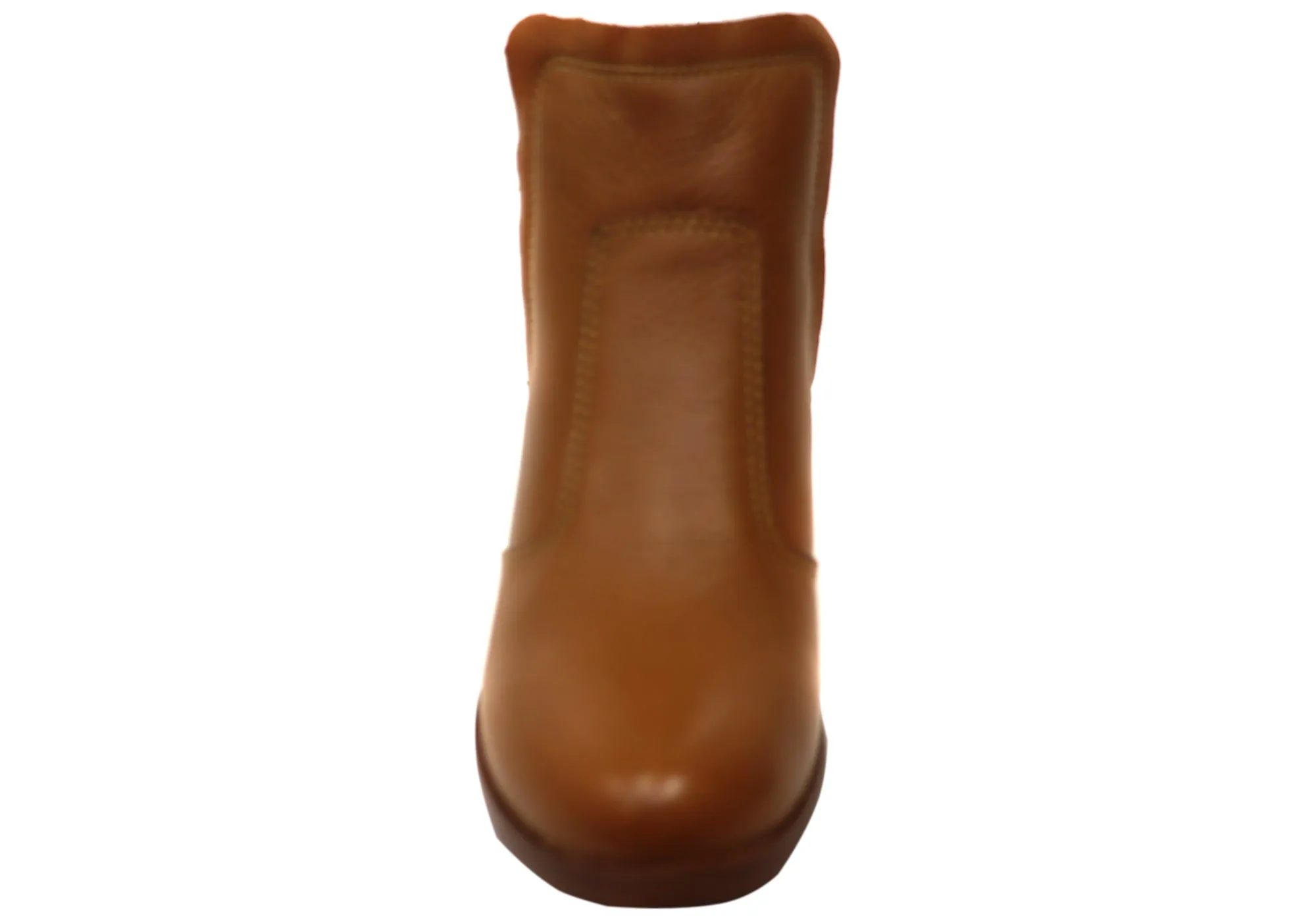 Pegada Lane Womens Mid Heel Leather Ankle Boots Made In Brazil