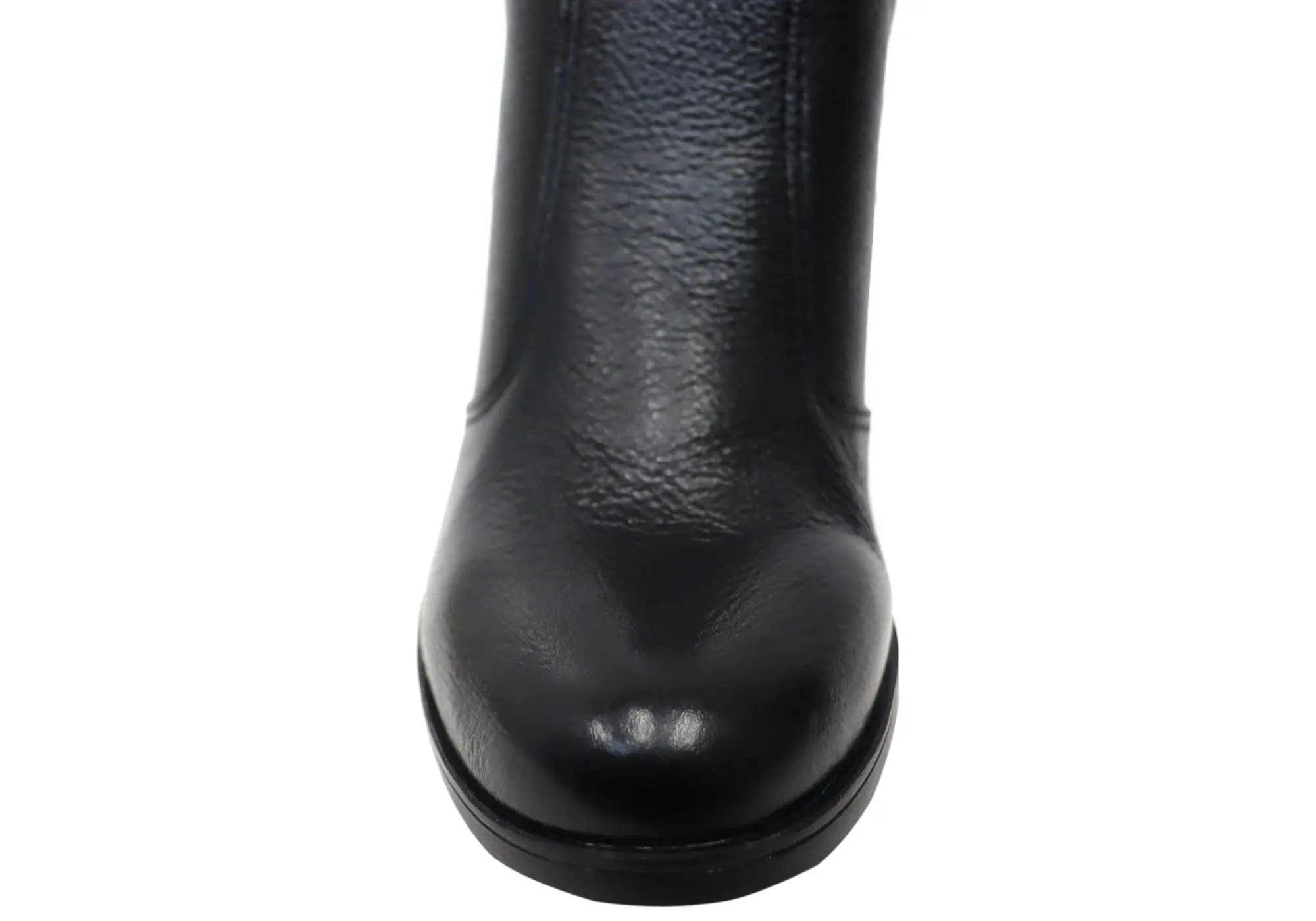 Pegada Lane Womens Mid Heel Leather Ankle Boots Made In Brazil