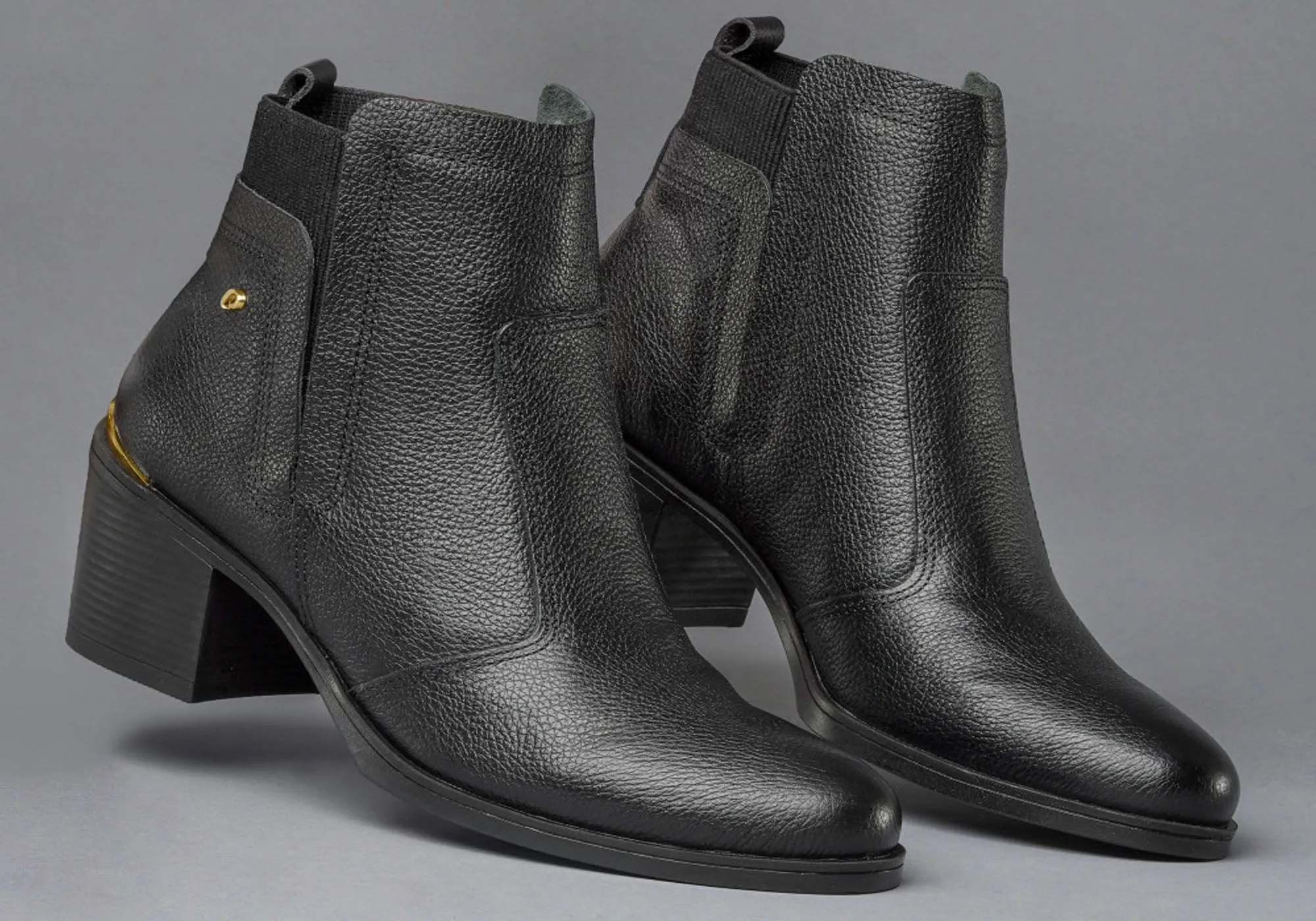 Pegada Lane Womens Mid Heel Leather Ankle Boots Made In Brazil