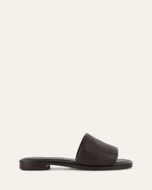 PICASSO FLAT SLIDE CACAO LEATHER Jo Mercer