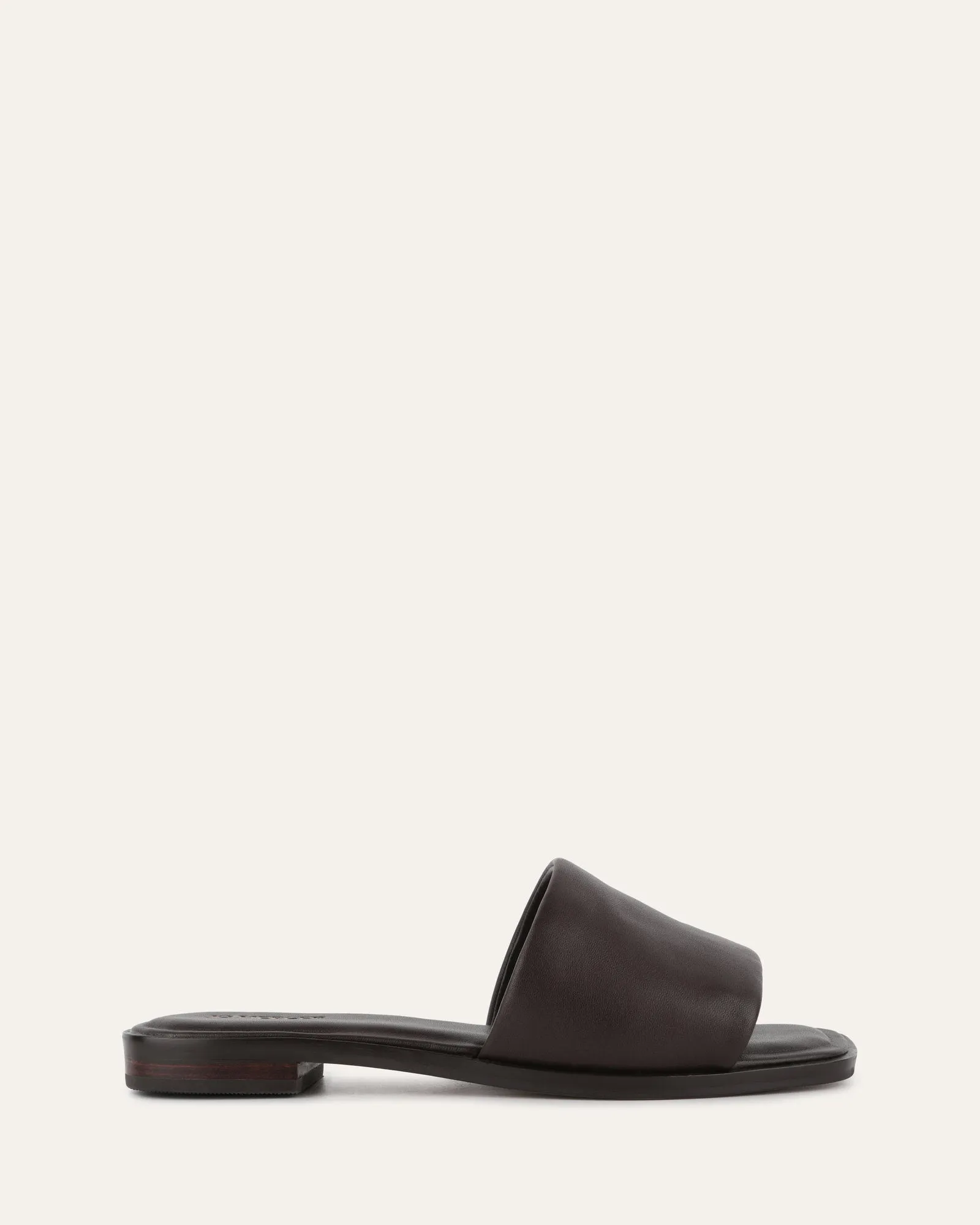 PICASSO FLAT SLIDE CACAO LEATHER Jo Mercer